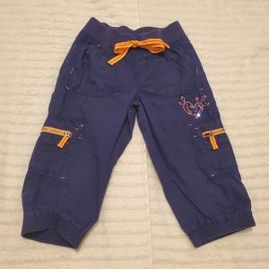 Justice Navy & Orange cargo capris Size 7